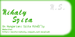 mihaly szita business card
